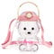 Bear Water Bottle with Straw Kawaii Cute Adjustable and Removable Shoulder Strap (1400mL, Pink)