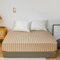 Satin Spannbettlaken 200x200 cm Boxspringbett Glanzsatin Gold Braun Glänzend Kühlende Luxus Muster Topper Bettlaken Glatt Seide Spannbetttücher Leintuch 200 x 200 Hohe Matratze bis 25-30 cm