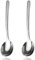 ZDFQly Soup Spoons, Premium 18/10 Stainless Steel Large Round Spoons with Long Handles, 8.2 Long Tablespoon, Dishwasher Safe, 2 pack
