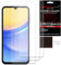 TECHGEAR Lot de 3 films de protection d'écran LCD transparents compatibles avec Samsung Galaxy A15 5G / A15