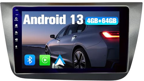 DDKUS Autoradio für Seat Altea 2004-2015, Android 13 Autoradio 8 Core 4G+64G, 9 Zoll Android Autoradio Blu-ray Touchscreen, mit Blende, unterstützt Carplay Android Auto Navigation (SEAT Altea)