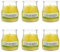 Pack de 6 Velas Aromáticas en Vaso de Yogurt de Cristal Reciclable - 24h de Duración，Cera Vegetal Perfumada, Fabricadas en España, 7x6cm (Citronela)
