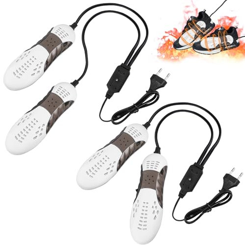 2 Stück Schuhtrockner Elektrisch, Tragbarer Schuhtrockner, Schuhwärmer Stiefeltrockner, Deodorant Entfeuchtung, Mini Skischuhtrockner, Schuhtrockner 360ª Trocknung für Skischuhe Socken Handschuhe