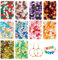 PandaHall - 1000 Abalorios para Pulseras, Cuentas Checas a Granel de Cristal de 2,5 mm, Cuentas Espaciadoras Sueltas de Cristal Redondas para Collares, Aretes, Joyería