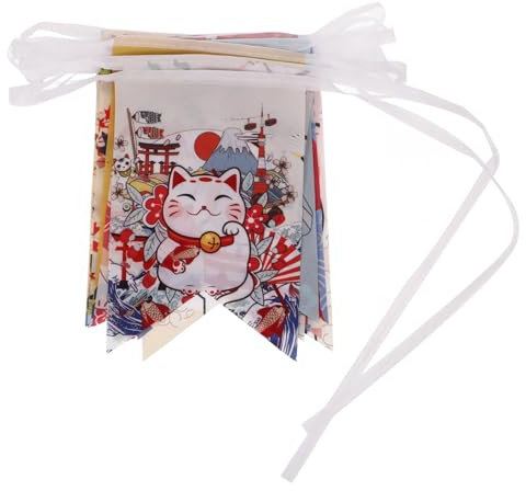CAXUSD 2stücke Japanische Glückskatze Wimpel Banner Dekoration Für Restaurants Hängende Buntflags Im Stil Der Japanischen Izakaya Für Festliche Anlässe Und Stilvolle Einrichtungen