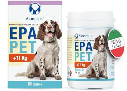 Aloeplus EpaPet – Natürliche Nahrungsergänzungsmittel für die Leber von Hunden und Katzen, mit Mariendistel, Betain und Vitaminen, ohne chemische Zusätze, personalisierte Dosierung, 60 Kapseln