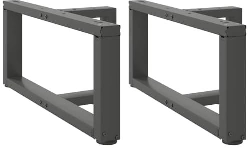vidaXL Couchtischbeine T-Form 2 Stk. Anthrazit 70x25x(30-31) cm Stahl, Tischbein, Tischbein Metall, Esstischbein, Möbelbein, Schreibtischbein