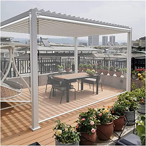 Outdoor Patio Pergola Waterproof Roller Shades Clear Vinyl Roller Blinds 70x120 Wide Plastic Roll Up Blinds with Fittings