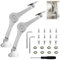 2 Pcs Soft Close Lid Support Hinges with Screw Installation Accessories, Cabinet Hinges Stay Folding Drop Down, Cupboard Door Hinges Lift Up Stay for Furniture Kitchen Wardrobe Toy Box