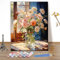 MEIYUDA Peinture par Numero Adulte, Fleurs du Matin DIY Peinture à l'huile par Numéros sur Toile Artisanat avec Pinceaux Peintures Acryliques, Decoration Maison Cadeau 30x40cm(sans Cadre)