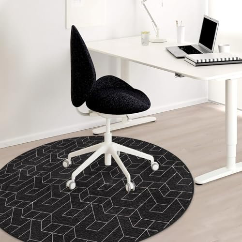 Stuhlmatte Gaming Bürostuhlunterlage Bodenschutzmatte 90x120 cm: Bodenschutzmatte bürostuhl für Hartböden, Kratzfest rutschfest Heimgebrauch Bürogebrauch