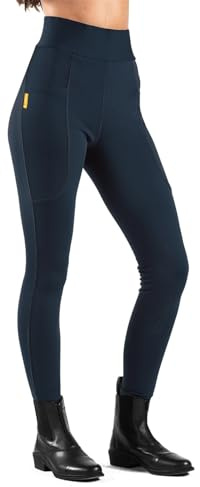 John Whitaker Womens Alderley Riding Tights Navy 7-8 Years