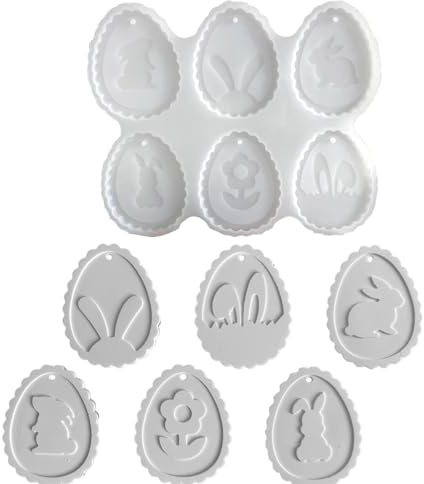 Ostereier-Form – Osterei-Anhänger-Gussform, Osterornament-Form zum Gießen von Epoxidharz, Beton-Ornamenten