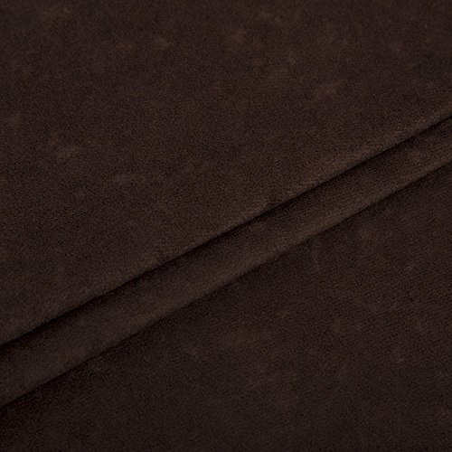 Fabreco ALVELLA Microfaser Meterware 3 M x 148 cm breit, Verlours, Möbelstoff, Polsterstoff, Dekostoff, Uni - Dunkelbraun