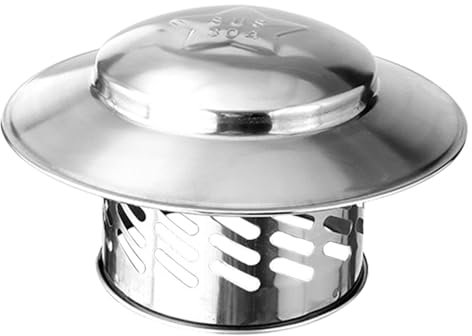 Regenhaube aus Edelstahl, Kaminhaube, 80mm Schornsteinabdeckung Runder Regenhut, Regenhut Abdeckung für Kaminrohr Ofenrohr, Regenschutz für Dachschornsteine für alle Arten Schornsteinen