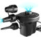 Bomba de Aire Eléctrica,150W Bomba Infladora Desinfladora Portátil con 3 Boquillas para Colchón de Aire,Anillo de Natación, Equipos inflables
