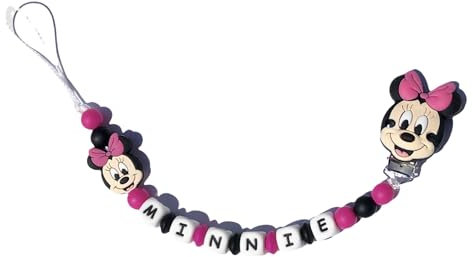 Attache tétine modèle Minnie fuschia