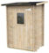 Gartenhaus Anbau Bh19 Hobby Monofalda 146x98 aus unbehandeltem Fichtenholz 19 mm mit Einzeltür und Fenster, OSB3-Dach und -Boden, einfacher Aufbau, Autoklavbehandlung, PEFC-Zertifiziert