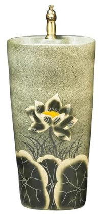 Lavabos Sur Colonne Lavabo de balcon extérieur rétro, lavabo d'extérieur, colonne sur pied Lavabo Sur Colonne