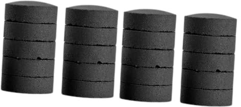 Toyvian 2 Sätze Haushaltskohle Holzkohle Grill Briketts Feuerstarter Multifunktionskohle Feuerkohle Kohlescheiben Herd Kohle Campingvorräte Kohletabletten Hölzern Schwarz 10 Stück * 2