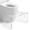 StarK Toilettenhocker aus klarem Acryl - 18 cm Höhe - rutschfest & platzsparend - transparentes Squat-Stool für bessere Darmgesundheit