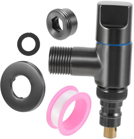 DOITOOL Multifunktionaler Mini wasserhahn aus Messing für Waschmaschine und Haushalt Schwenkbarer Aufsatz Rostbeständig Vielseitig Einsetzbar für Kaltes Wasser Kompatibel