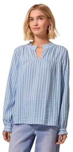 Street One Studio Damen Langarm Bluse in Seersucker Qualität