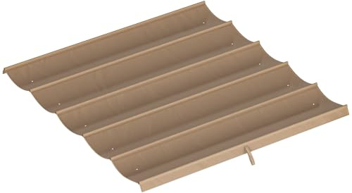 Outsunny Techo de Pérgola 2,5x2,55 m Retráctil para Marco 3x3 m Pardo | Techo de Repuesto, Toldo Recambio de Tela, UV30+, Solo para Cenador Jardín, 10 Orificios de Drenaje