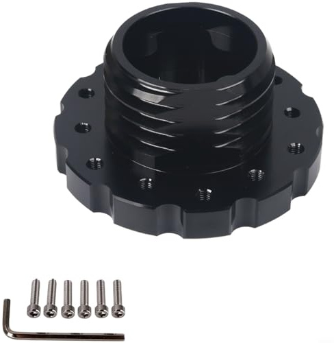 BildeeMait Lenkradadapter aus Aluminiumlegierung für Thrustmaster T300, T500, TS-PC, TX und TS-Serie, realistisches Gaming-Erlebnis, Schwarz