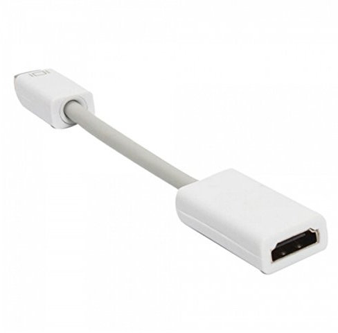 Mini DVI zu HDMI Video Adapter Konverter Kabel 1080P kompatibel mit Apple MacBook, iMac, Mac Mini, PowerBook G4 zu HDTV Beamer oder Monitor (20 cm)