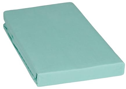 REVITEX - Sábana Bajera Ajustable para Cama de 135, de algodón y poliéster, Color Azul Agua, 1 Pieza de 135x190/200 cm., no Hace Bolas, Tejido Agradable al Tacto y de fácil Planchado