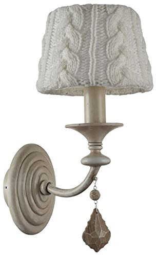 Casa Padrino Barock Kristall Wandleuchte/Wandlampe Beige 15 x 23 x H. 33 cm - Barockstil Möbel