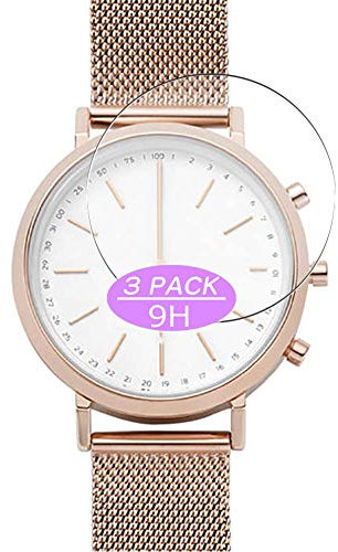 Vaxson Lot de 3 films protecteurs d'écran en verre trempé compatibles avec montre intelligente Skagen Hybride, taille 36 mm, film protecteur 9H