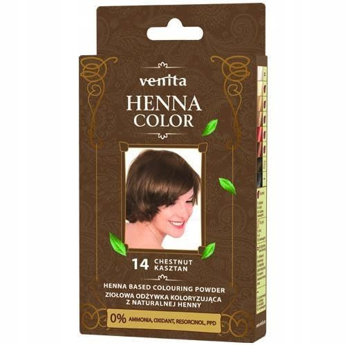 Venita Henna Color Haarfärbemittel, 14 Kastanie, 25 ml