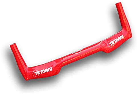 GRTE Fahrrad Bullhorn Lenker Carbonfaser,Fahrradlenker Vollcarbon Bullhorn-Lenker Aus Vollkohlefaser Flugzeug-Lenker TT-Lenker Mit Innenausrichtung Bunte 31,8 * 400 Bis 440MM,Rot,31.8 * 420MM