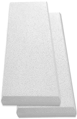 Tönnen 2er-Pack Akustikpanel 92 x 33 x 5 cm, weiß. Schallabsorbierende Akustikpaneele für Studios und Büros - Schalldämmplatte aus Glasfaser