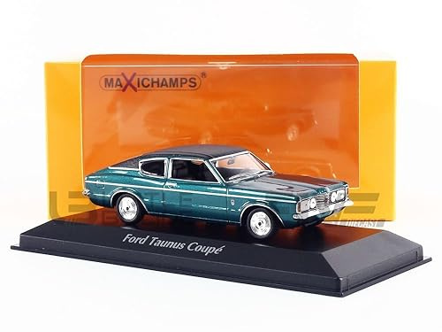 MAXICHAMPS 940081320 1:43 Ford Taunus Coupe-1970-Green Metallic Sammlerstück Miniaturauto, grün