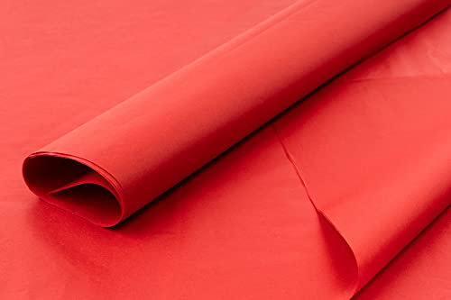 Farbiges Seidenpapier/Geschenkpapierbögen (50,8 x 76,2 cm), erhältlich in 10er/25er & 50er (Rot, 10 Stück)