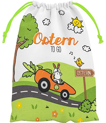 Sheepworld Geschenkbeutel mit Motiv Go | Polyester, Baumwolle, 28 cm x 20 cm | Geschenk Ostern, Osternest | 47985