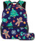 Leisure Campus - Zaini da viaggio con portapenne, con albero di Natale e pan di zenzero, colore: Viola, Metallo, Taglia unica