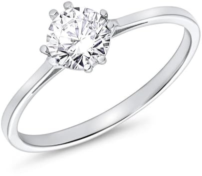 Verlobungsring von JEWLIX aus 375er Weißgold mit Zirkonia 9K Echtgold
