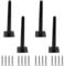 Cjueiom 10 Inch / 25cm Straight Furniture Legs Black Sofa Legs Set of 4, Mid-Century Couch Legs Heavy Duty Coffee Table Legs, Tapered Chair Feet Metal Cabinet Legs Replacement for Cupboard Ottoman