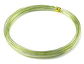 20m Basteldraht 0.8mm, Aluminium Craft Draht Blumendraht Aluminiumdraht Dekodraht Bindedraht für Blumengestecke, DIY Handwerk Dekorieren Schmuck Kranzherstellung, Schmuckdraht zum Basteln,Gras-Grün