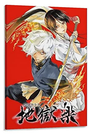 HANYING Hell's Paradise Jigokuraku Art Anime Poster Druck Foto Kunst Malerei Leinwand Poster Home Modern Decor Poster 50 x 75 cm