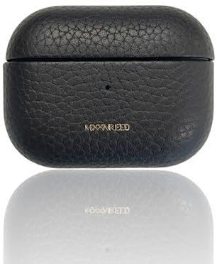 Real Leather Classic Case for Apple AirPod Pro 2 (Gen 2) - Visible LED with wireless charging (Midnight Black)