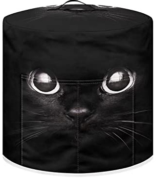ZIATUBLES Housse de protection ronde pour friteuse à air comprimé avec 1 poche et poignée pour autocuiseur électrique/cocotte à riz, 8 l
