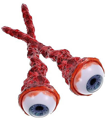TOYANDONA Halloween Fake Eyeballs - Ripped Out Eyeball Prop Movie Props Hand Made Quality Realistic Ripped Out Eyes Party Favors for Halloween Trick or Treat Party (2 Pcs)