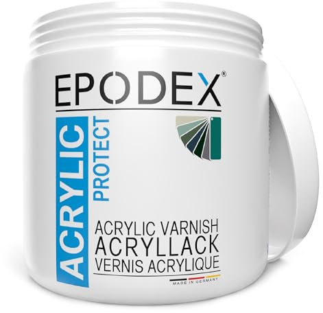 EPODEX ACRYLIC PROTECT Peinture pour meubles et meubles pour bois, métal, plastique et pierre Vernis bois mat satiné Résistant à l'abrasion et aux intempéries Peinture pour meubles et portes À base