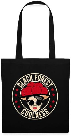 Spreadshirt Schwarzwald Bollenhut Black Forest Coolness Geschenk Stoffbeutel, One size, Schwarz