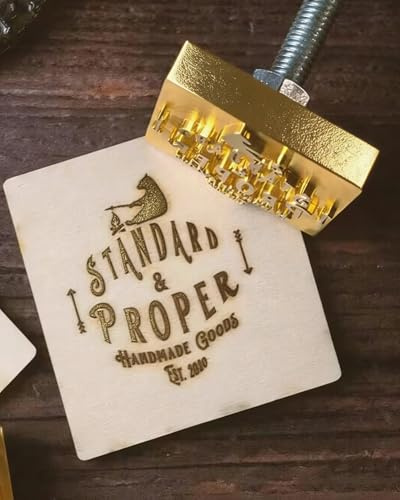 Branding Eisen Custom Metall Stempel für Holz, Fleisch, Papier, Kunststoff (8,9 x 8,9 cm)